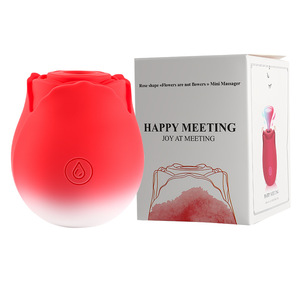 Yeni degrade renk gül şekli kadın emme gül oyuncak simülatörü klitoral enayi gül vibratör ve kadınlar için emme seks oyuncak - Product Image 6