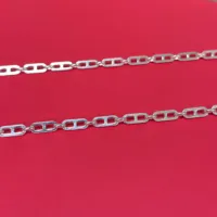 Chaînes plates en argent sterling 925 plaqué or 18 carats, fournitures de bijouterie fine pour la fabrication de colliers et de bracelets