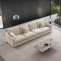 Modernes minimalistisches Reis-Weißwolken-Sofa-Set Möbel Federcouch Wohnzimmer-Sofas