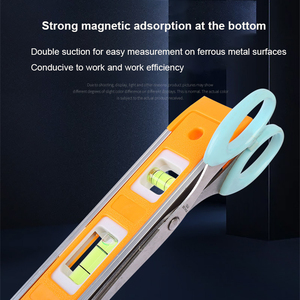 Оптовая продажа, длинный маленький магнитный Профессиональный ударопрочный уровень I-луча с пузырьковыми флаконами и логотипом - Product Image 3