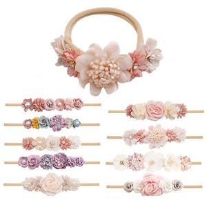 Baby Meisje Hoofdband Leuke Baby Elastische Haarband Pasgeboren Hoofd Bloem Peuter Hoofdband Hoofddeksels Kids Diy Sieraden Accessoires - Product Image 1