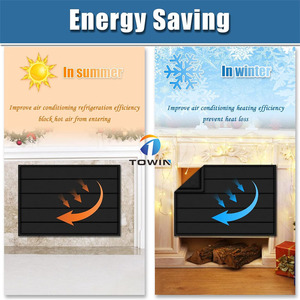 Custom <strong>Fireplace</strong> <strong>Cover</strong> Blanket Blocker Black Magnetic <strong>Fireplace</strong> Draft Vent <strong>Cover</strong> <strong>Fireplace</strong> Draft Stopper Blanket <strong>Cover</strong> - Product Image 4