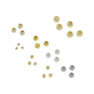 Jiuwu 14K véritable or brillant perles de cuivre massif bracelet et collier à bricoler soi-même accessoires de verrouillage en vrac fait - Product Image 1