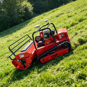 Hot Sales CE EPA Grass RC Flail Lawn Mower Robot <b>Gasoline</b> With Snow Plow 800mm 1000mm 1200mm ACK-800s High Traction System Ensur - Product Image 6