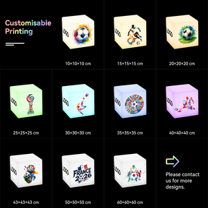 Cubo Luminoso a LED con Logo Personalizzato Gratuito e Telecomando, Luce Notturna, Lampada <span class=keywords><strong>da</strong></span> <span class=keywords><strong>Tavolo</strong></span> <span class=keywords><strong>per</strong></span> <span class=keywords><strong>Ristorante</strong></span> - Product Image 2