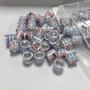 แหวนนกพิราบแข่งคุณภาพสูง เป็นมิตรกับสิ่งแวดล้อม ทำจากพลาสติก ปรับแต่งได้ พร้อมชื่อส่วนตัว - Product Image 5