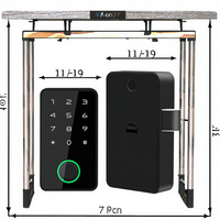 Serrure de meuble intelligente Tuya Bluetooth NFC RFID sans clé, serrure numérique pour tiroir, serrure à empreinte digitale et mot de passe