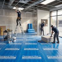 Film de protection pour sol transparent en OPP auto-adhésif, couverture temporaire pour parquet, carrelage, stratifié, peinture et déménagement