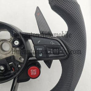 Volante Deportivo de Fibra de Carbono Forjada y Cuero Perforado con LED para Modelos Audi A3 A4 A4L A5 A7L A8 Q5 Q7 B9 A6 R8, Venta al Por Mayor - Product Image 5