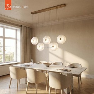 Spanish <b>alabaster</b> Pendant <b>Lamp</b> solid brass for dining room villa hotel lounge - Product Image 2