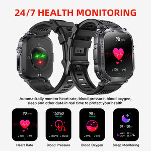 2025 S320B akıllı saat el feneri ile 2.02 ''açık spor Fitness takip chazı BT çağrı 30M su geçirmez erkekler için Relojes Smartwatch - Product Image 4