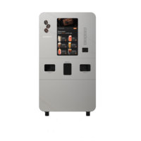 Distributeur automatique de boissons chaudes/froides Loyalsuns avec gobelets en papier/plastique, écran tactile 32 pouces, machine à glaçons 120 kg/jour