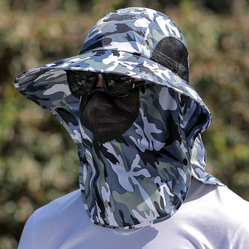 Châle intégré camouflage blanc [masque amovible]