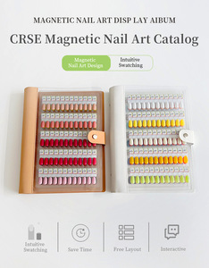 Présentoir de vernis gel magnétique portable pour 240, 180 ou 120 couleurs, avec cartes de couleurs en acrylique, outil de nuancier pour salon de manucure - Product Image 4