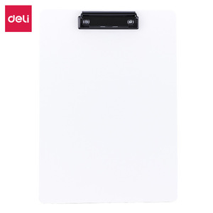 Deli 64502 Clipboard A4 <b>Plastic</b> Clip Board Light Blue Gray Writing Pad Exam Paper Holder - Product Image 2