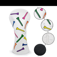 ASL GOLF Housses de tête de club de golf imperméables et légères, entièrement sublimées, personnalisables avec motif imprimé, ajustement en tricot hautement élastique