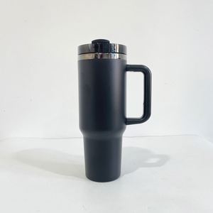 4pack Custom logo H2.0 Plated <b>Mirror</b> Black Powder Coated 40oz Vacuum Insulated Stainless Steel Tumbler for Laser Engraving - Product Image 2