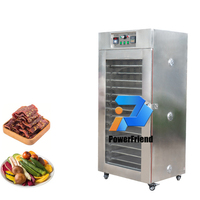 Commerciële fruit- en groente-droogmachine van koolstofstaal met roterende 20 trays worstdroger gasverwarming 220V/380V