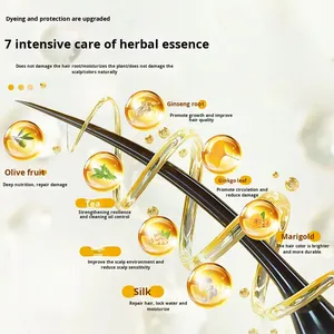 Crema Colorante Permanente per Capelli <span class=keywords><strong>a</strong></span> Base Vegetale Non Irritante Formula Nutriente di Grado Alimentare Tinta per Capelli Multicolore 130ml - Product Image 4