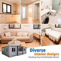 Evermore Maison préfabriquée pliable de 20 pieds, 4 chambres, respirante, au design fermier, pour bureau, serre ou entrepôt, sur roues