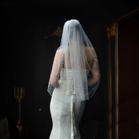 Voile de perles européen et américain avec peigne à cheveux Accessoires de fête pour célibataires de mariage Voile de mariée