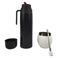NOUVEAU fabricant usine ODM OEM ensemble de Yerba mate en acier inoxydable bouteille thermique et ensemble de gourde isolée