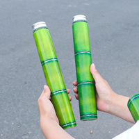 Botella de Plástico Desechable de 400 ml con Forma de Panda para Jugos y Bebidas, Hecha de Material PET, Venta al Por Mayor