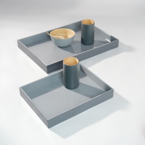 Luxury Lacquer <b>Tray</b> with Polished Gloss Finish and Raised Edges for Functional Modern Home Decor - Product Image 3
