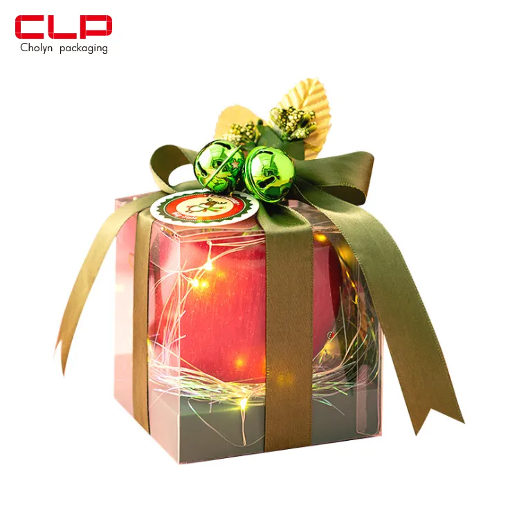 Счастливого Рождества, низкая стоимость перевозки, прозрачная Пластиковая Складная упаковочная коробка, ПВХ, ПЭТ, ПП, конфеты, торт, подарочная упаковочная коробка с логотипом