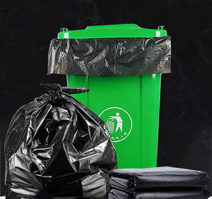 Vente en gros de sacs à ordures en plastique Offre Spéciale personnalisés de haute qualité sac poubelle noir de grande taille sac poubelle d'extérieur - Product Image 2