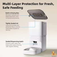 Distributeur automatique de nourriture pour animaux de compagnie 4L 7L portable et écologique avec caméra HD 1080P, minuterie intelligente Tuya WiFi, vision nocturne 5G pour chats et chiens