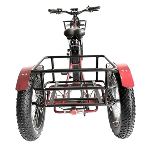 Cemoto New Adult Tricycle 24 Inch <strong>3</strong> Wheels Low Step-through Aluminum <strong>Frame</strong> Cargo Basket <strong>Multiple</strong> Colors Electric Bike - Product Image 3