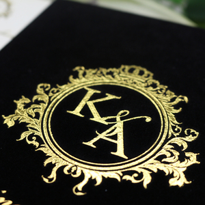 Invitaciones de Boda de Lujo con Diseño Personalizado, Tapa Dura, Terciopelo Negro, Espejo Dorado, Juego de Invitaciones de Acrílico para Despedida de Soltera - Product Image 6