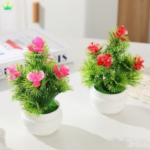 Bonsai Artificiale con Foglie di Pino in Plastica, Vaso Decorativo per Interni, Soggiorno, Portico, Tavolo di Laurea, Ufficio - Product Image 6