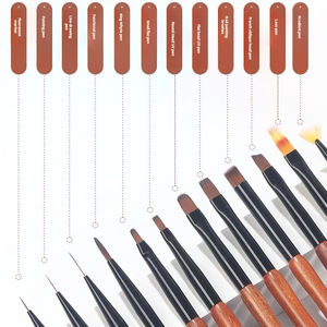 Stylo de dessin pour ongles avec fonction de photothérapie Tête formulée universelle spéciale pour les ateliers d'ongles Manche en bois Matériau de brosse en nylon - Product Image 4