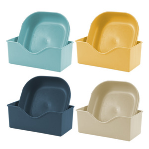 Wheat Straw Dish <b>Set</b> Round Solid Color Plate for Picnic and Dining Tables - Product Image 5