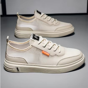 รองเท้าผ้าตาข่ายระบายอากาศสำหรับผู้ชาย สไตล์ลำลอง ทนทานต่อการสึกหรอ ป้องกันกลิ่น กันลื่น ดีไซน์โปร่ง รุ่นใหม่ สไตล์ชังกี้ - Product Image 3