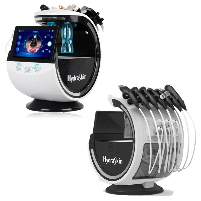 Multi-functional 7 in 1 Smart Ice Blue Hydroo Beauty Machine Skin Care Products Facial Cleaning Brush Microdermabrasion Machine