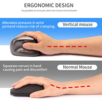 Mouse isi ulang nirkabel 2.4Ghz, Mouse bisnis ergonomis Vertikal 4 tombol