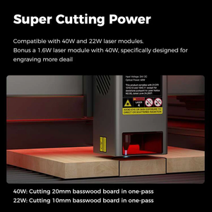 Para Falcon 2 Pro, Grabador y Cortador Láser de CO2 de 40W con Diseño CNC Cerrado, Monitoreo Visual de 360° y Múltiples Funciones de Seguridad - Product Image 2