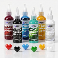 LEQU Pâte de Pigment Époxy 8 Couleurs, Colorant Résine Haute Concentration pour Résine Époxy UV, Art DIY, Fabrication de Bijoux et de Sous-verres