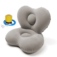 Nouvel Arrivage Transfrontalier : Fauteuil de relaxation gonflable pliable en PVC écologique en forme de cœur, idéal pour les siestes et les moments décontractés