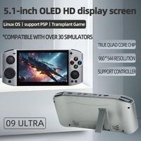 Console de jeu portable Android OLED GP 5,1 pouces 09 Ultra, batterie 2000 mAh, appareil de jeu rétro ultra portable, plus de 30 simulateurs PSP