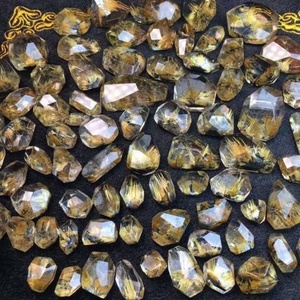 Đá quý thạch anh vàng rutile tự nhiên chất lượng cao bán buôn, dạng cabochon hình giọt nước, dùng làm trang sức - Product Image 5