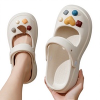 Sandales de plage EVA pour femme, style coréen, motif fleur de crocodile, été 2026, antidérapantes, respirantes, imperméables, résistantes à l'usure, à bout fermé
