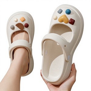 Sandales de plage EVA pour <span class=keywords><strong>femme</strong></span>, style coréen, motif fleur de crocodile, été 2026, antidérapantes, respirantes, imperméables, résistantes à l'usure, à bout fermé - Product Image 1