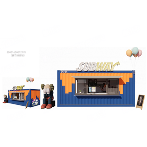 Maison mobile de conteneur de rue commerciale pour la zone scénique Bureau mobile préfabriqué Hall d'exposition Boutique Front Park Use Maison préfabriquée - Product Image 1