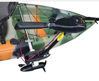Moteur électrique portable Yak Outdoors, nouveau modèle noir, pour bateaux de 46 à 86 lb, modèles à coque en plastique.