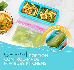 2 cup Extra lớn 500ml phần Cubes <span class=keywords><strong>Silicone</strong></span> Tủ đông hầm nước sốt. Oven máy rửa chén súp <span class=keywords><strong>Ice</strong></span> <span class=keywords><strong>Cube</strong></span> Khay làm cho với nắp - Product Image 4