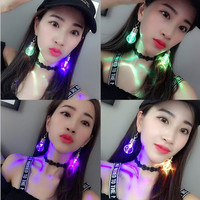 Usine KTV club fête décoration Led anneau d'oreille led boucles d'oreilles lumineuses clignotant rgb disco lumineux ampoule led boucles d'oreilles